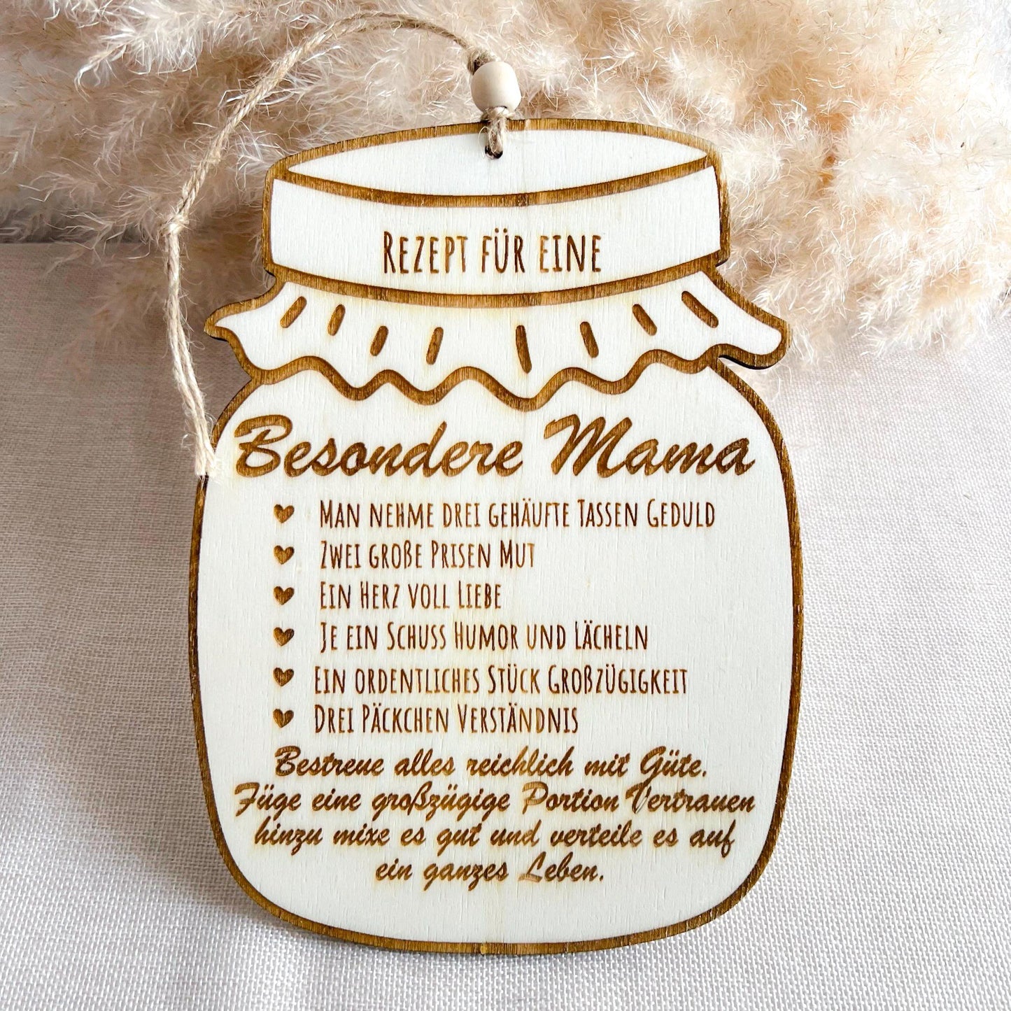 Rezept besondere Mama - Marmeladenglas - Lasergraviert