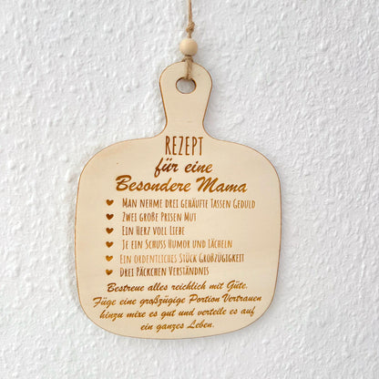 Rezept besondere Mama - Brettchen - Lasergraviert