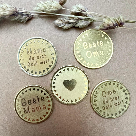 Muttertag Geschenk personalisiert - personalisierte Münze zum Muttertag - Glücksbringer für Mama oder Oma zum Geburtstag - Muttertag 2025