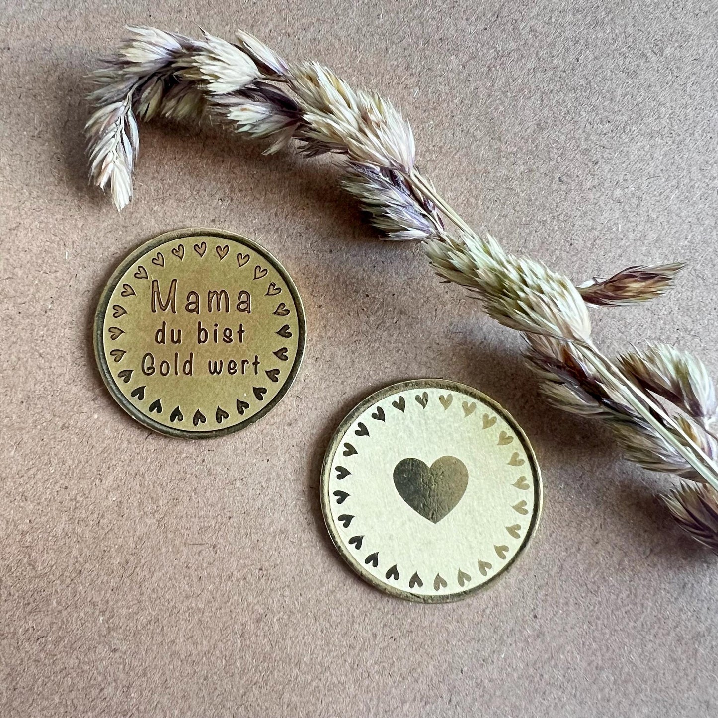 Muttertag Geschenk personalisiert - personalisierte Münze zum Muttertag - Glücksbringer für Mama oder Oma zum Geburtstag - Muttertag 2025