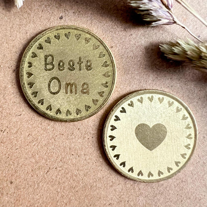 Muttertag Geschenk personalisiert - personalisierte Münze zum Muttertag - Glücksbringer für Mama oder Oma zum Geburtstag - Muttertag 2025