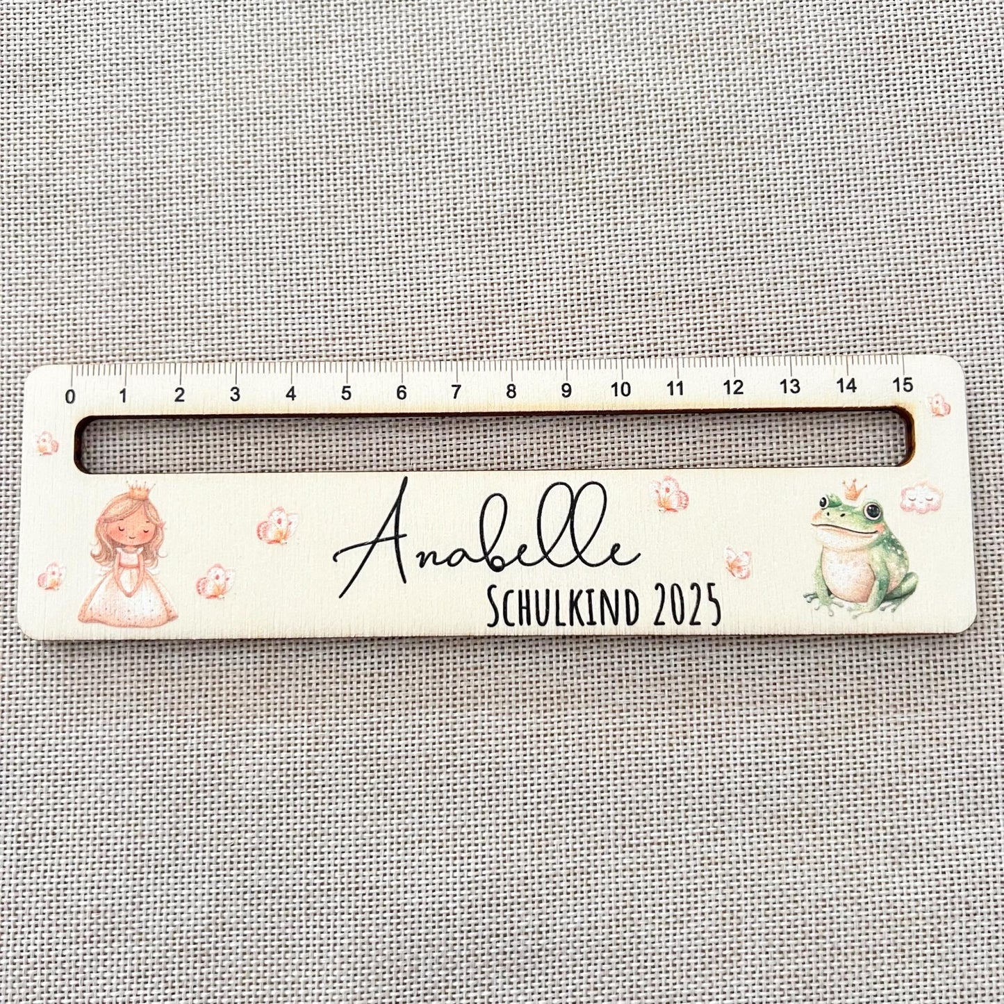 Lesehilfe personalisiert mit Lineal - mit Name - Geschenk zur Einschulung 2025 - Perfekt für Grundschule und Lesetraining UVDruck Prinzessin