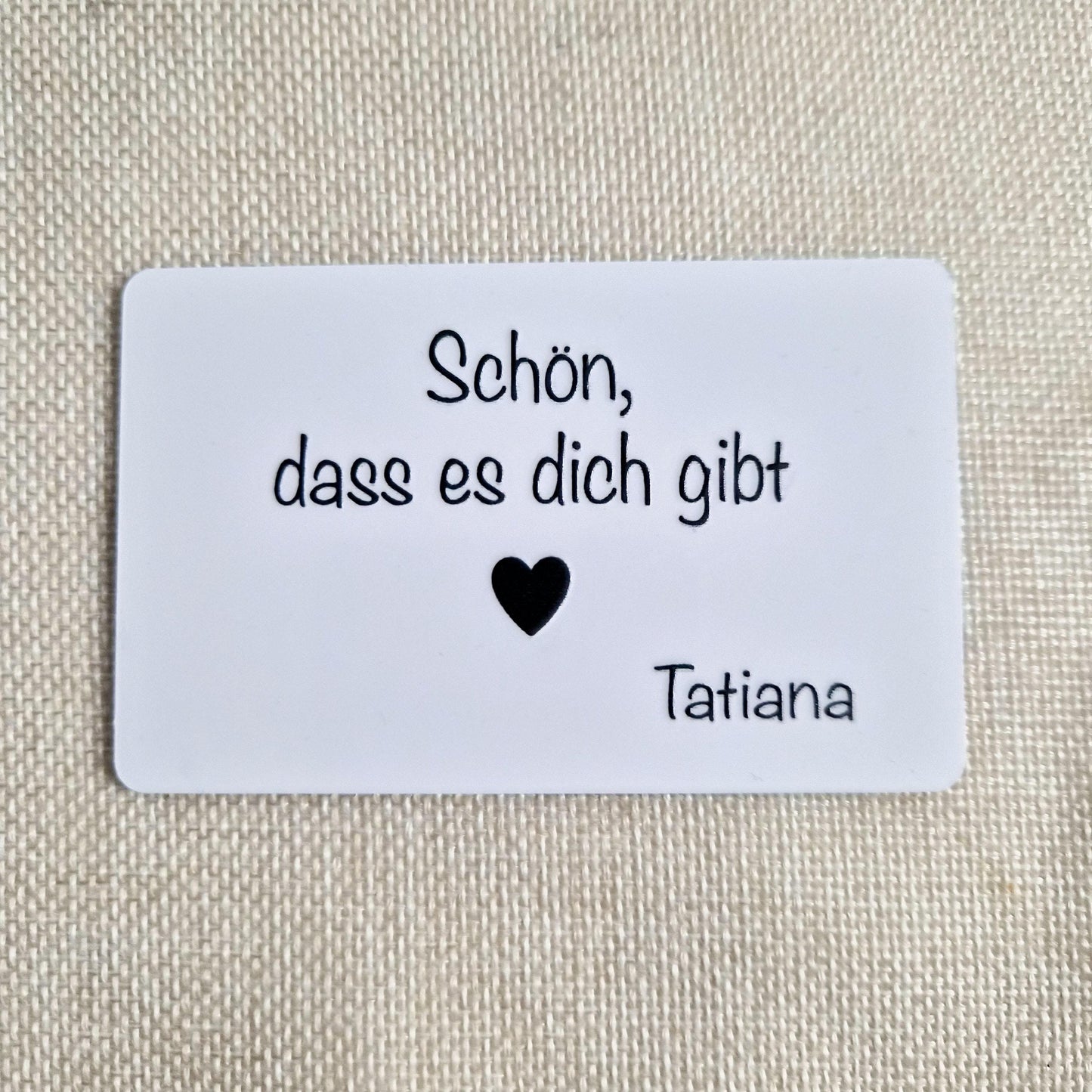 Personalisierte Foto Karte im Checkkartenformat  3D Cartoon Stil  Liebesvisitenkarte mit Umschlag & Wunschtext