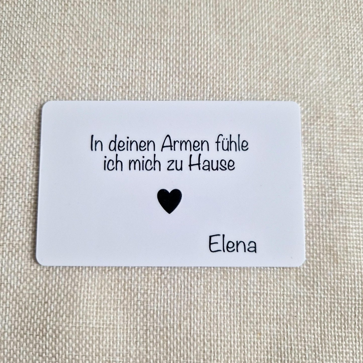 Personalisierte Foto Karte im Checkkartenformat  3D Cartoon Stil  Liebesvisitenkarte mit Umschlag & Wunschtext