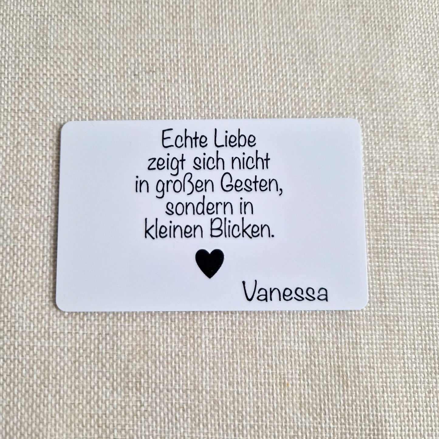 Personalisierte Foto Karte im Checkkartenformat  3D Cartoon Stil  Liebesvisitenkarte mit Umschlag & Wunschtext