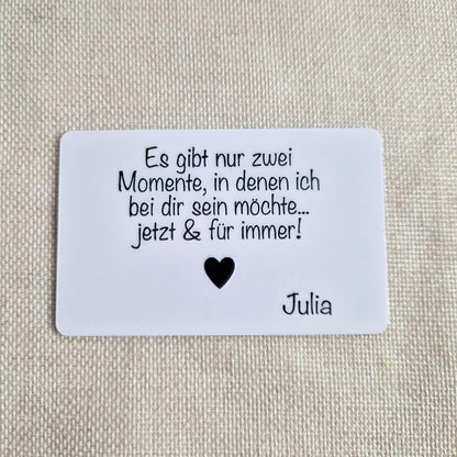 Personalisierte Foto Karte im Checkkartenformat  3D Cartoon Stil  Liebesvisitenkarte mit Umschlag & Wunschtext